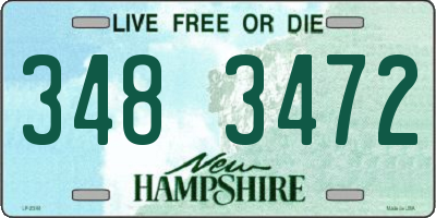 NH license plate 3483472