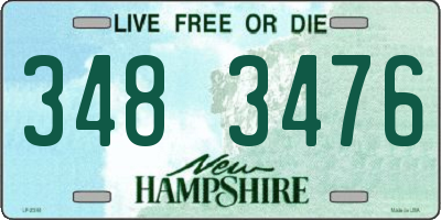 NH license plate 3483476