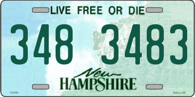 NH license plate 3483483