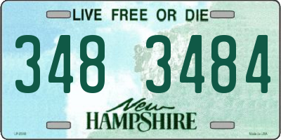 NH license plate 3483484