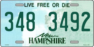 NH license plate 3483492