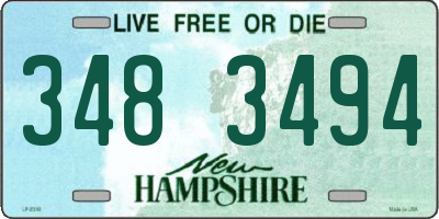 NH license plate 3483494