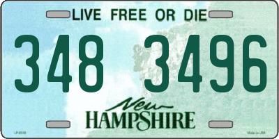 NH license plate 3483496