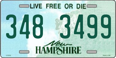 NH license plate 3483499