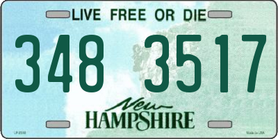 NH license plate 3483517