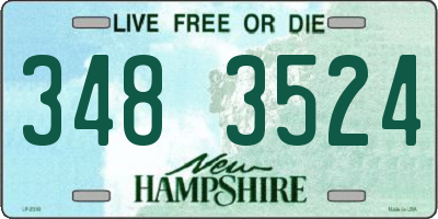 NH license plate 3483524