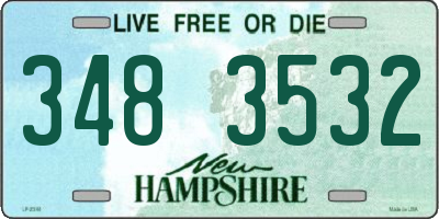 NH license plate 3483532