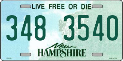 NH license plate 3483540