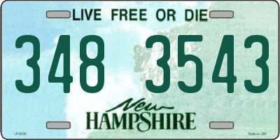 NH license plate 3483543