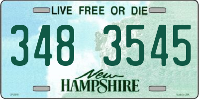 NH license plate 3483545