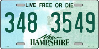 NH license plate 3483549