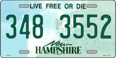 NH license plate 3483552