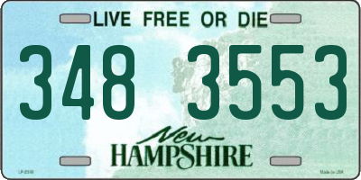 NH license plate 3483553