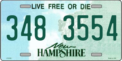 NH license plate 3483554