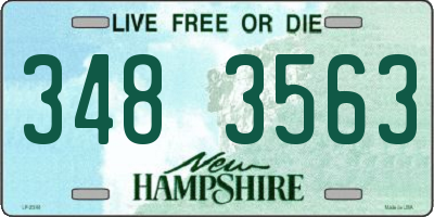 NH license plate 3483563