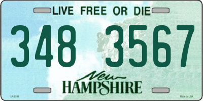 NH license plate 3483567