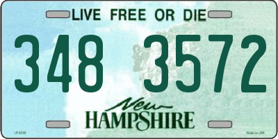 NH license plate 3483572