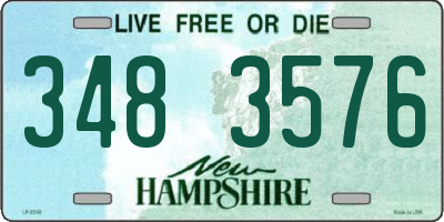 NH license plate 3483576