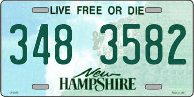 NH license plate 3483582
