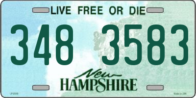 NH license plate 3483583