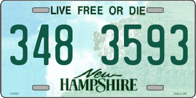 NH license plate 3483593