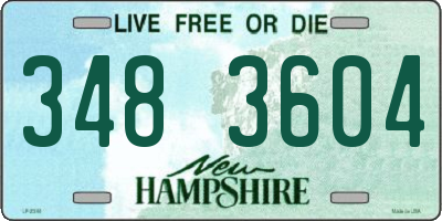 NH license plate 3483604
