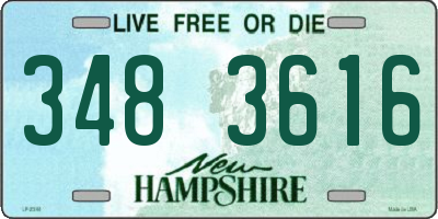 NH license plate 3483616
