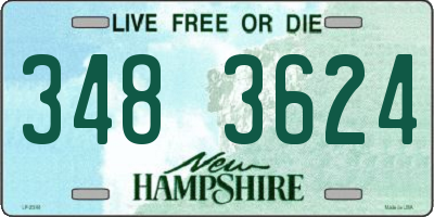 NH license plate 3483624