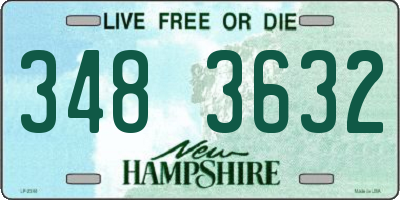 NH license plate 3483632