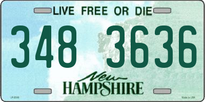 NH license plate 3483636