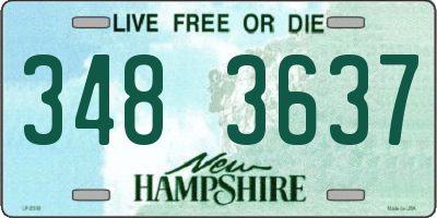 NH license plate 3483637