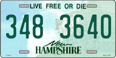 NH license plate 3483640