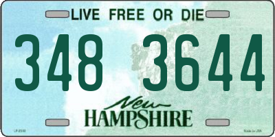 NH license plate 3483644