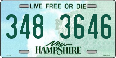 NH license plate 3483646