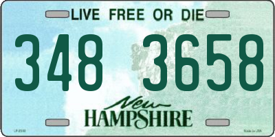 NH license plate 3483658