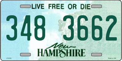 NH license plate 3483662