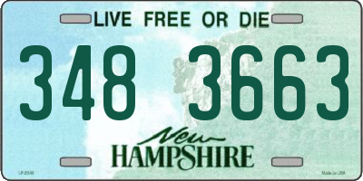 NH license plate 3483663