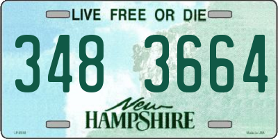 NH license plate 3483664