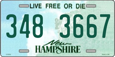 NH license plate 3483667