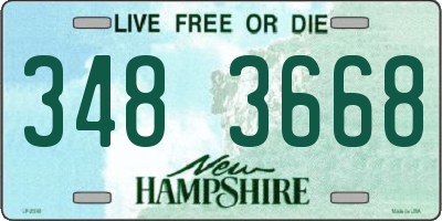 NH license plate 3483668