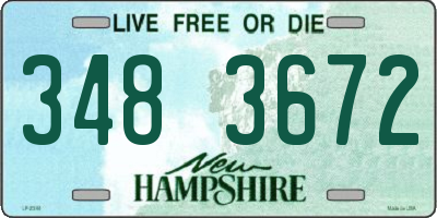NH license plate 3483672