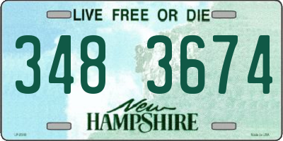 NH license plate 3483674