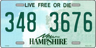 NH license plate 3483676