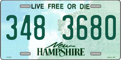 NH license plate 3483680
