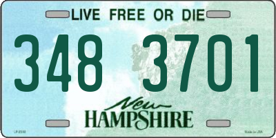 NH license plate 3483701