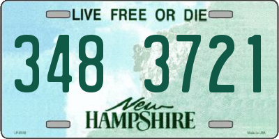 NH license plate 3483721