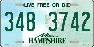 NH license plate 3483742