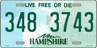 NH license plate 3483743