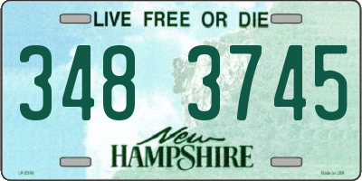 NH license plate 3483745