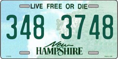 NH license plate 3483748